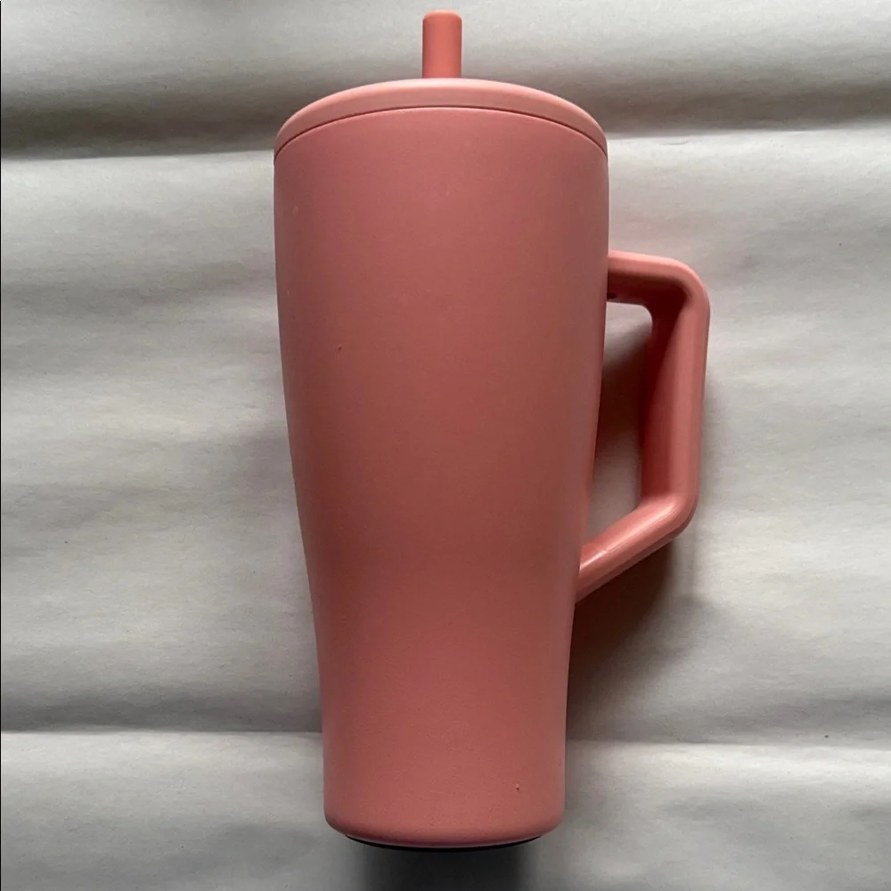 BrüMate Pink Insulated Travel Mug with Handle and Straw - Picture 2 of 5